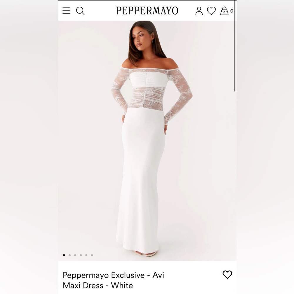 Peppermayo Elegant Lacey White Dress